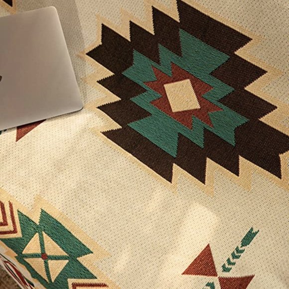 Boho Aztec Southwest Couch Throw Blanket Hippie - Picture 8 of 8